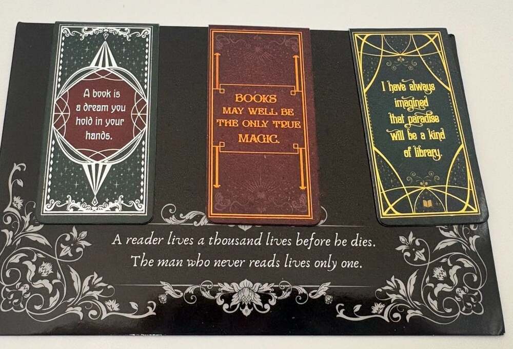 OwlCrate Magnetic Bookmarks Set Neil Gaiman Alice Hoffman